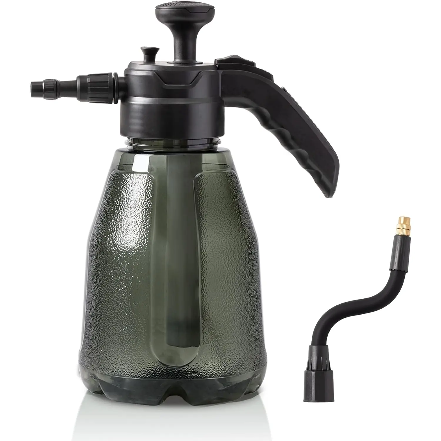 T4U Garden Pump Sprayer, Hand Held Pressure Pump Sprayer with Top Pump, 67 Oz Garden Sprayer with 360° Adjustable Nozzle for Indoor Outdoor Gardening and Home Cleaning, 0.53 Gallon, (2L), Grey T4U