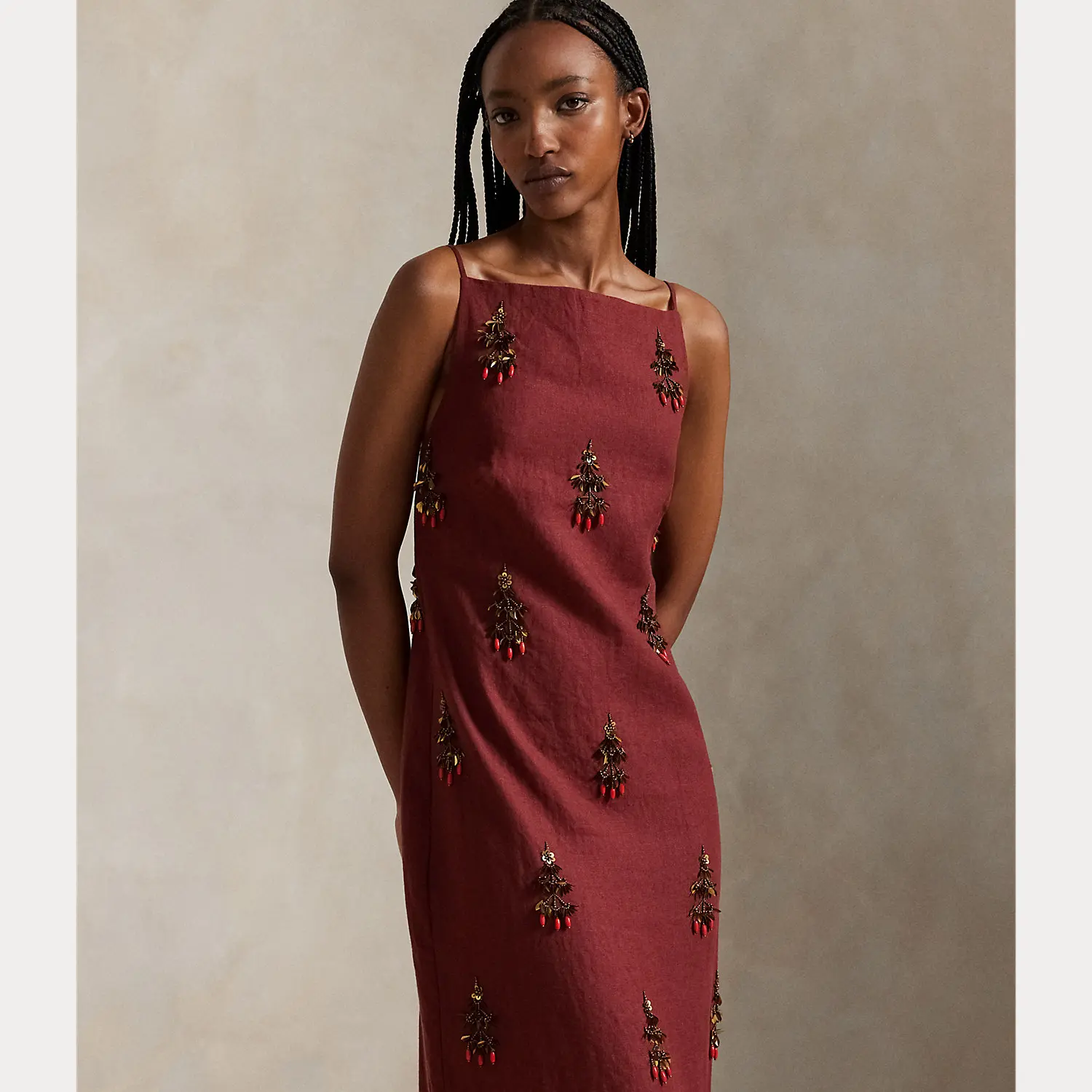 Polo Ralph Lauren - Beaded Linen Dress - TikTok Shop