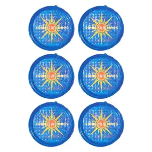 Solar Sun Rings UV Resistant Pool Spa Heater Circular Solar Cover, Blue (6 Pack)