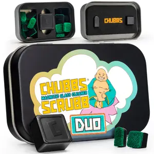 Chubbs Scrubb DUO Magnetic Glass Cleaner - Magnet Glass Cleaner Cleaning Scrubber Tool Made To Clean Stains You Can't Reach