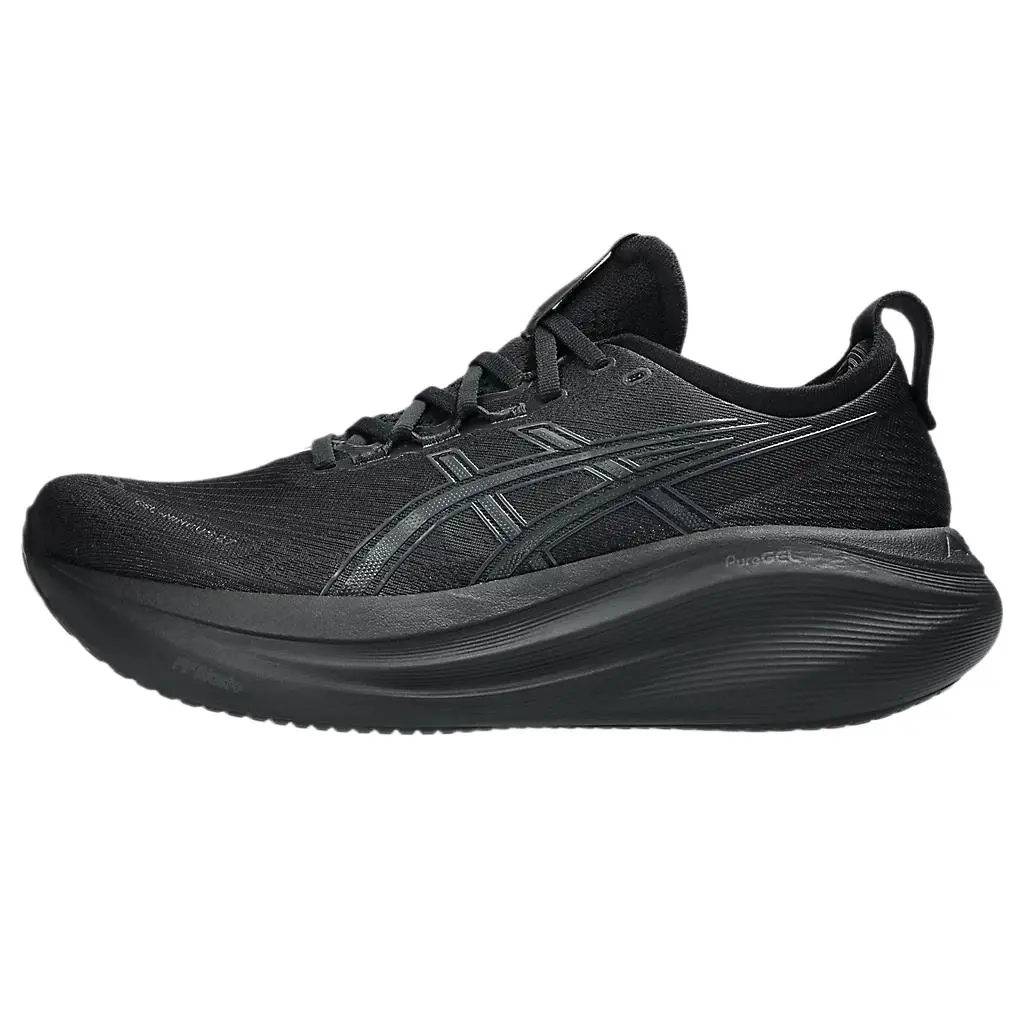 ASICS GEL Nimbus 27 Low Top Trail Running Training Racing Shoes Men's Black 2E Width Versatile Cushioned Breathable 1011B956-001