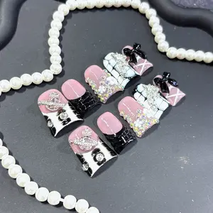 Handmade Duckbill Nail Art Set, Nail Tips Art, Y2K Press-On Nails, Perfect for Parties and Casual Wear, Ideal for Weddings and Daily Use