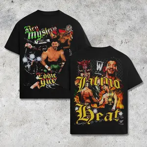 [WWE] Rey Mysterio Eddie Guerrero Latino Heat Graphic T-Shirt WWE Lucha Libre Tee, Vintage Wrestling Legends Shirt, Attitude Era Streetwear, Oversized Unisex Tee, Pro Wrestling Fan Merch, Wrestling Fans Gift Unisex, WWE Event Outfit