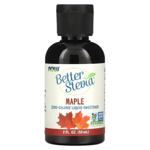 NOW Foods Better Stevia, Zero-Calorie Liquid Sweetener, Maple, 2 fl oz (59 ml)