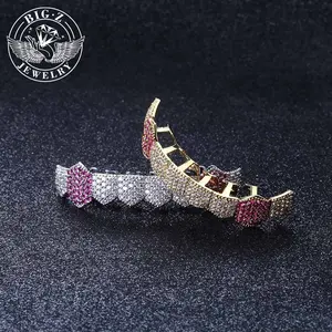 【Fashion casual】Hip Hop Grills Jewelry Micro-Inset Zircon Braces Rapper Accessories ，Christmas/Halloween/New year Costume Accessories Unisex Zircon