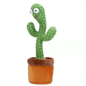 Dancing Cactus Talking Toy,Wriggle Singing Mimicking Cactus,Repeat What You Say,Sing,Dance,Recording Perfect Gift for Kids & Cats! Funny pet toy