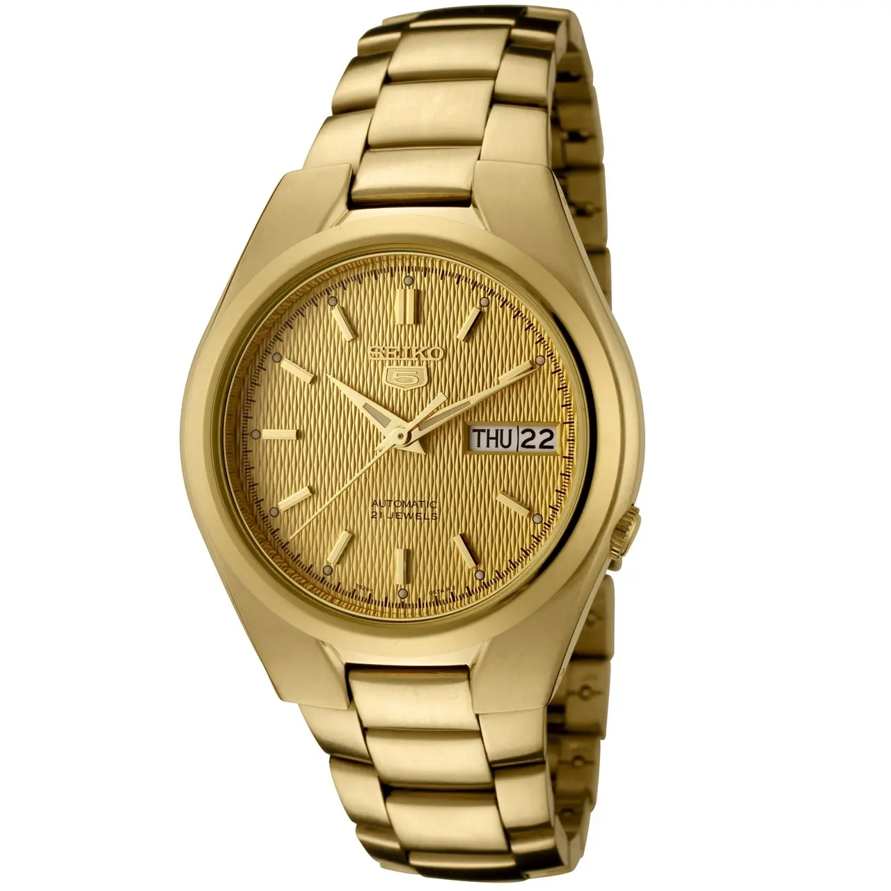 Seiko 5 Automatic Gold-Tone Mens Watch SNK610K1