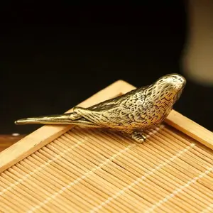 Handmade Vintage Parrot Sculpture, Pure Copper Bird Statue, Detailed Home Office Decor, Perfect Gift for Holidays & Special Occasions