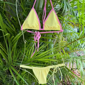 Too Hot Brazil Bikini Set in lemon yellow, size M
