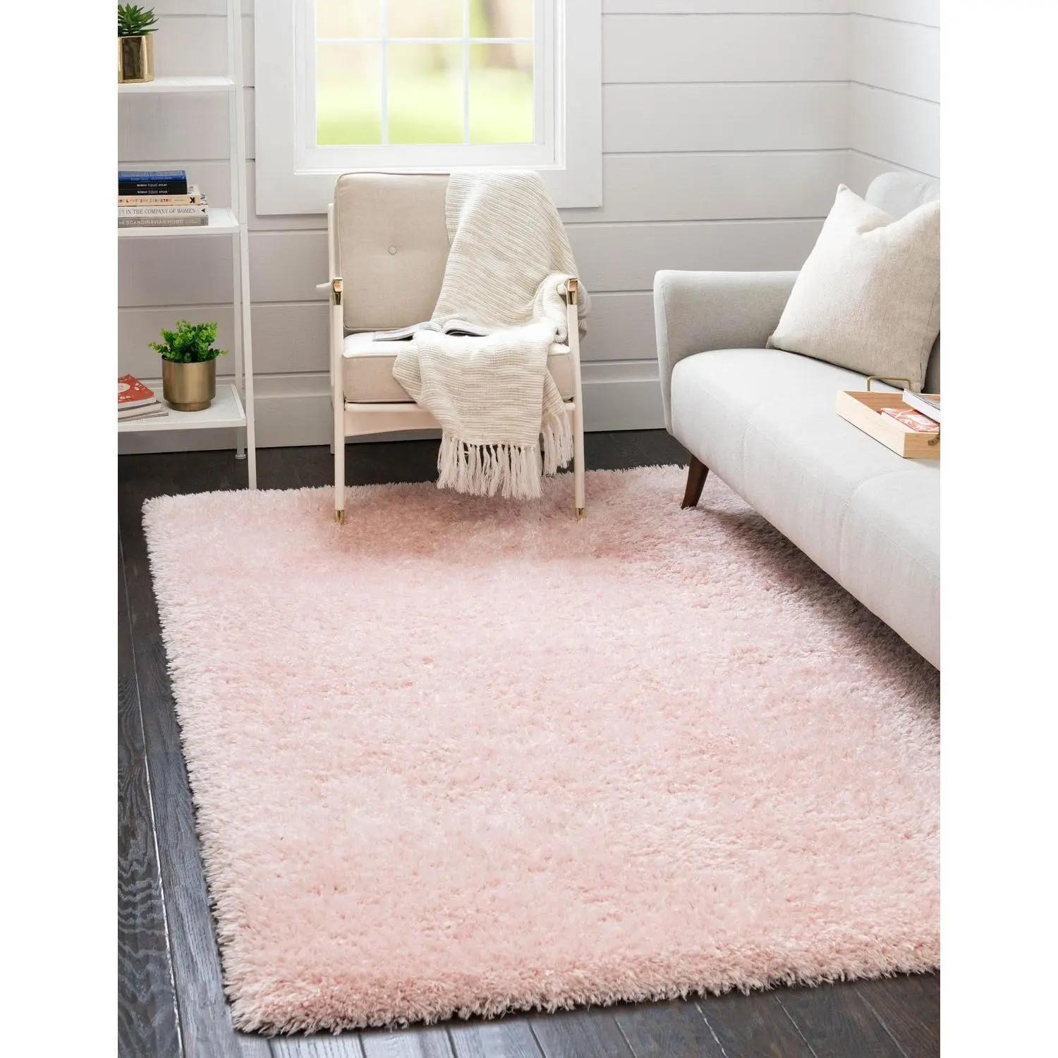 Pink Lace Infinity Shag Rug