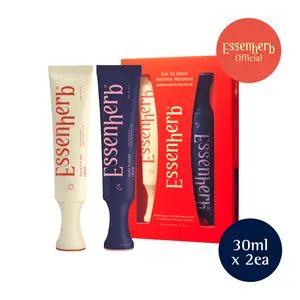 Essenherb Day to Night Routine Program (60ml) - 24H Korean 2 Pack Vegan Cream Set with Bounce It Day Cream & Float It Night Cream for Hydrated Balanced Skin with ChewyBeanFerment