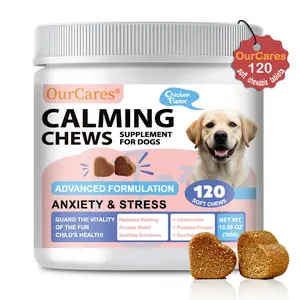 OurCares Calming Chews for Dogs | 120 Soft Chews, Chicken FlavorRelieves Separation Anxiety, Reduces Stress & Destructive Behavior, Aids Sleep & Training Supplements