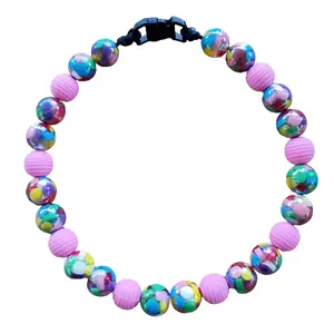 FurlaVie Beaded Pet Necklace Customizable Collar for Any Pet Handcrafted with Vibrant Beads Lightweight & Comfy for Everyday Wear Perfect for Gifts Events or Showcasing Your Pet's Unique Style