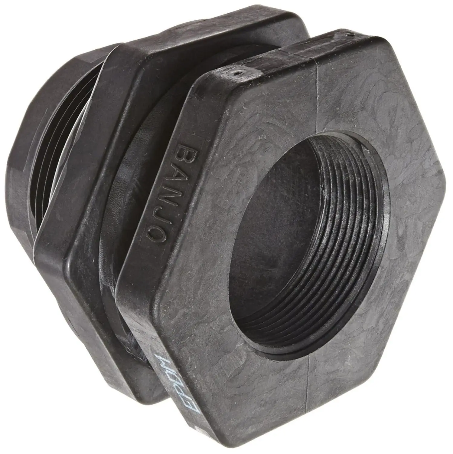 Banjo Corp TF300 Polypropylene Bulkhead Tank Fitting 3 NPT Female Corrosion Resistant 150 psi Pressure 3" NPT Coupler for Piping and Hose Systems