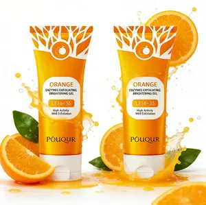 Orange Enzyme Exfoliating Gel - Mild Formula Infused with Natural Orange Extracts, Gently Cleanses Skin Surface, Removes Excess Dead Skin Cells, Ideal for Weekly Gentle Exfoliation.