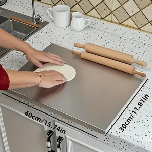 Stainless Steel Cutting Board for Kitchen - Large 304 Chopping Boards, Suitable for Meat Vegetables Bread and Baking,Kitchen Accessories,