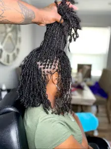 Soft Real Human Hair Braiding Material, 16 Inch Dirty Bun Making Supplies, African Curly Texture, Non-Sensitive Good, Origin China, Afro Kinky Bulk, Kinky Bulk Extensions