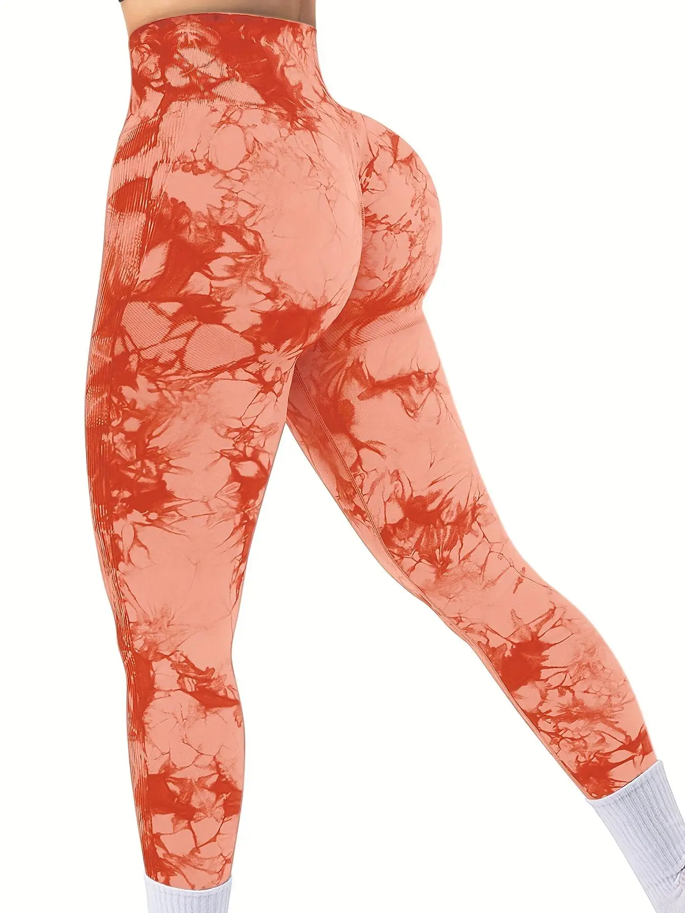 Women's Tie Dye Print High Waist Sports Tummy Control Leggings, Compression Pants, Sporty Skinny Pants, Compression Leggings, Ladies Sportswear for Yo
