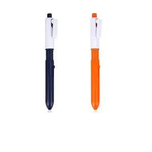 2pcs Squirt Gun Pens, Dual-Use Writing & Squirt Water Gun Pens Fun Water Shocking Spray Toys for Pranks & Tricks Prank Gadgets Item Tool for Kids Adults (Orange, Blue)
