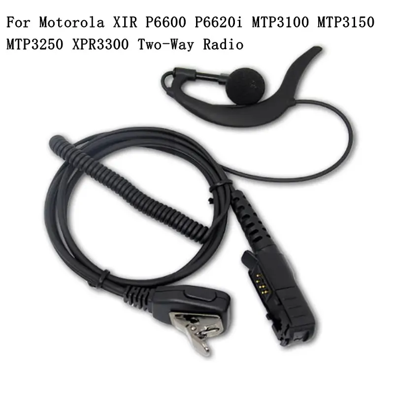 Walkie Talkie Headset For Motorola XIR P6600 P6620i MTP3100 MTP3150 MTP3250 XPR3300 Two-Way Radio Earpiece Mic In-ear Earhook Earpiece Headphone Durable Audio
