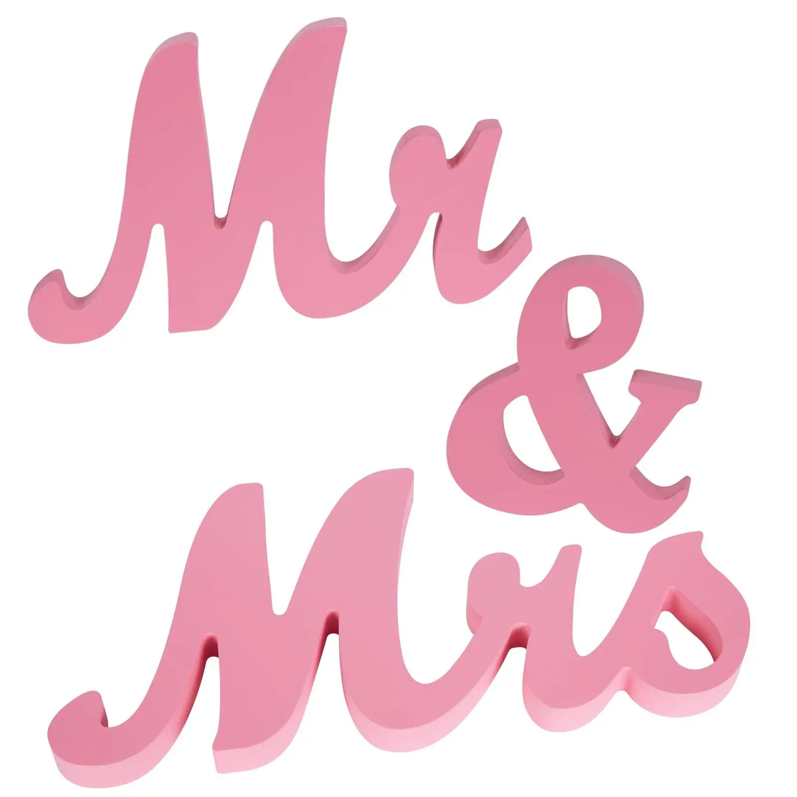 Large Waterproof Minimalist Wooden Mr & Mrs Wall/Desk Decoration Sign, Wedding Sweetheart Table Furniture, Valentine’s Day Gift