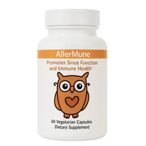 AllerMune 60 Capsules - Promotes Sinus Function & Immune Health - 100% Vegetarian, Supports Seasonal Allergies & Respiratory Health Healthcare Dietary Edible Fitness Supplement Healthy