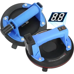 8" Electric Vacuum Suction Cups for Glass,600 lbs Vertical Load Capacity, LED Display, Type-C , for Glass and Tile Lifting (2pack)