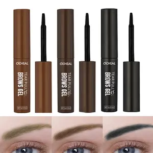 Peel Off Brow Tint Tearable Formula Waterproof Long Lasting Smooth Application Natural Look 3 Shades Available Cosmetic Eyebrow Gel Makeup