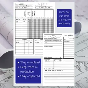 Daily Work Journal: A Construction log