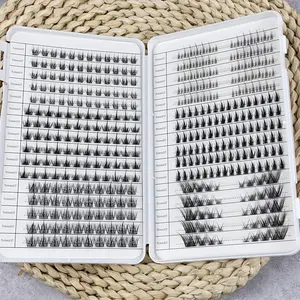 448 Cluster Large Capacity Handmade Cat Eye Mixed False Eyelashes, Various Styles for DIY Natural Makeup Effect, Wispy Eyelash Clusters, Individual Lash Extensions