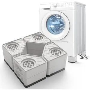 Anti Vibration Pads for Washing Machine, Washer and Dryer Pedestals for Shock and Noise Cancelling, Laundry Pedestal (White)