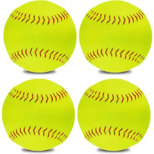 Softball Blank Ball PU Surface Cork Core Suitable for Bat Heavy Duty Slowpitch  Youth Boy and Girl Practice