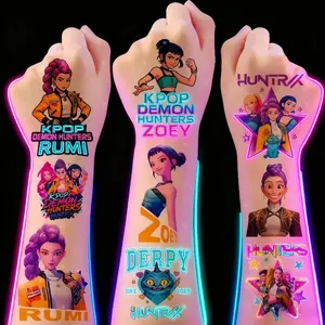 20PCS Rumi Kpop Demon Hunters Temporary Tattoo Stickers Cute Cartoon Design Waterproof Funny Party Christmas Gift Ideas