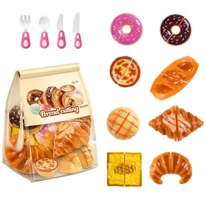 12-Piece Realistic Bread Cutting Set, Kids Pretend Play Educational Kitchen Toy, Birthday Gifts, Christmas Gifts
