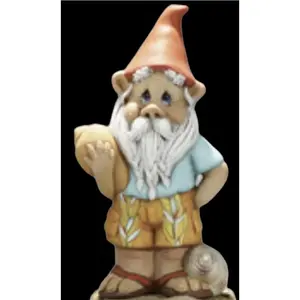 Clay Magic Male Beach Gnome On Shells Unpainted Ceramic Bisque