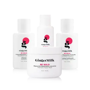 Ginger Milk Natural Care RepairTravel Set for Dry and Chemically Processed Hair | Includes Travel Bag | Repair Hair Set