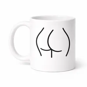Minimalist Line Art Mug – Modern Abstract Ceramic Coffee Cup