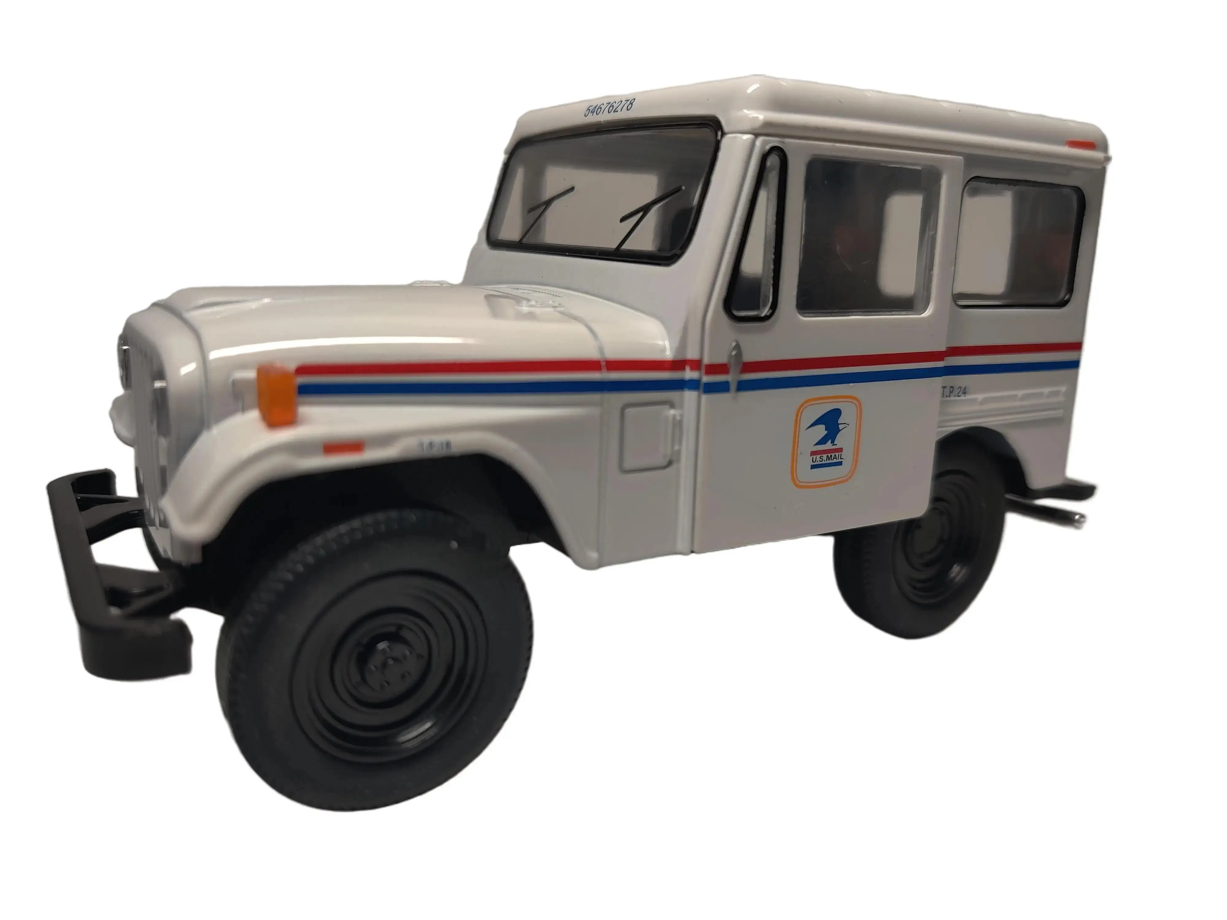 KINSMART 1971 Jeep DJ-5B USPS Edition 1:26 Scale Model - 5 Inches Die-Cast Metal with Openable Doors & Pull-Back Action - Officially Licensed Collectible