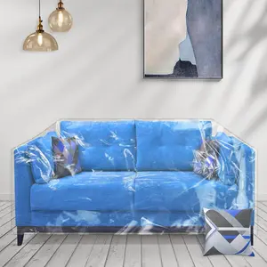 Wokire Plastic Loveseat Cover - 84" W x 40" D x 36" RH x 18" FH - Heavy Duty Vinyl, Waterproof, Slipover - Protects Pets Scratches