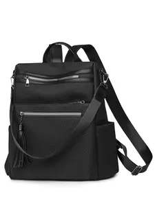 Stylish Travel Backpack, Convertible Backpack Purse, With A Color-Block Design, Can Be Worn As A Shoulder Bag, Multi-Functional Backpack Features Multiple Compartments And Makes A Perfect Valentine's Day, Birthday Gift For Friends