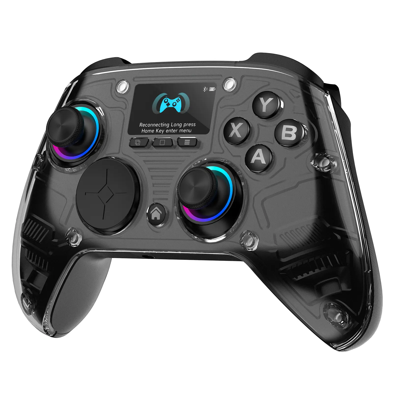 Tri-Mode Wired/2.4G/Bluetooth Controller – Multi-Platform Compatible, Smart Interactive Screen, Customizable Buttons for Total Control