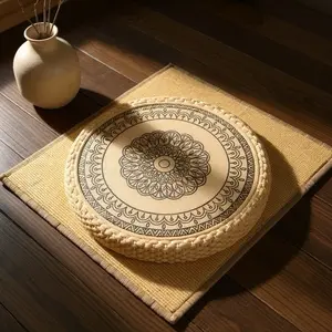 Mandala Meditation Cushion – Round Floor Seat for Relaxation