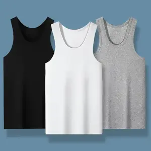 Tank Tops Men Summer Casual 2025 New Men's Lightweight Cotton Tight Vest Sports Family Pajamas Outdoor Breathable Quick Drying Top Menswear Sleeveless Tropical Socks Operator Plain Crewneck Beige