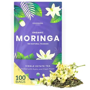 Cederberg Tea Company Organic MoringaTea 100 Natural Teabags - Nutrient-Dense Superfood, Boosts Energy & Fights Fatigue -  Caffeine-Free Herbal beverage - Enjoy Hot or Cold