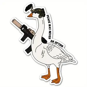 Tactical Gear Goose Sticker, Funny Military Style Unique Duck Art