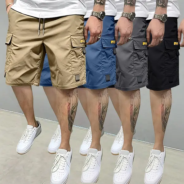 Khaki + Blue + Gray + Black