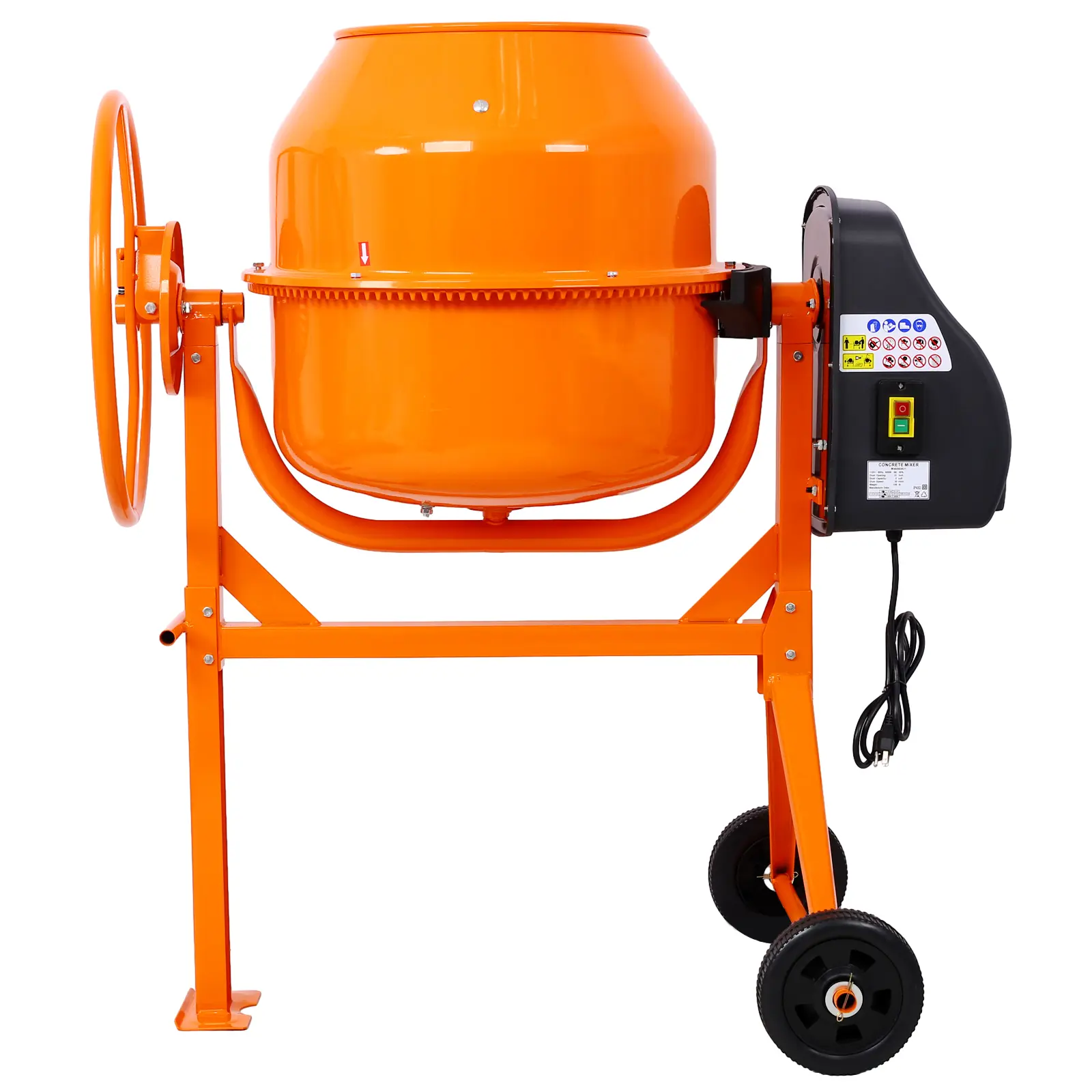 5 Cu Ft Electric Cement Mixer Machine, 650W AC Motor Portable Concrete Mixer for Mortar, Stucco, Fodder, Drum Mixer for Jobsite, Garden, Farm, DIY Projects, Orange, Living Room Table for Sofa Side, Bedroom, Office, Apartment and Home Decor