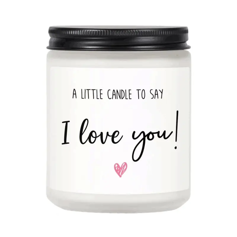 I Love You Scented Aroma Candle Anniversary Birthday Valentine's Day Gifts for Her Him Girlfriend Boyfriend BF,A Little Candle to Say I Love You, Cute Gifts for Her, Him, Girlfriend, Boyfriend, Wife, Husband, Scented Candles