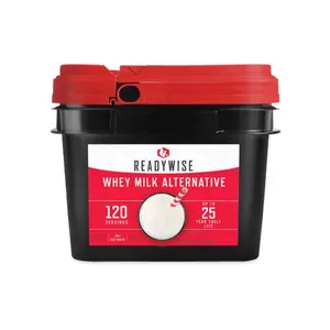 ReadyWise 120-Serving Emergency Whey Milk-Alternative Bucket Survival Kit
