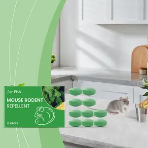 Jue Fish Mouse Rodent Repellent 10 Pack Peppermint Oil for Mice Squirrel Rats Spider Pests Repellent Safe for Cars Homes & Pets Indoor Outdoor Use